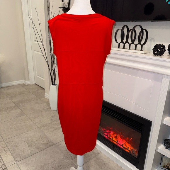 Athleta Red Midi Dress Size Medium - Picture 5 of 9